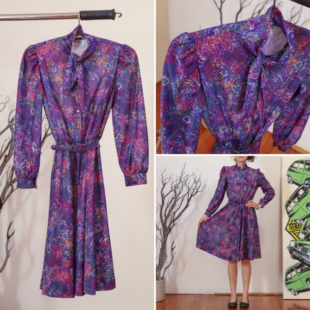 70’s secretary style collared shirt dress